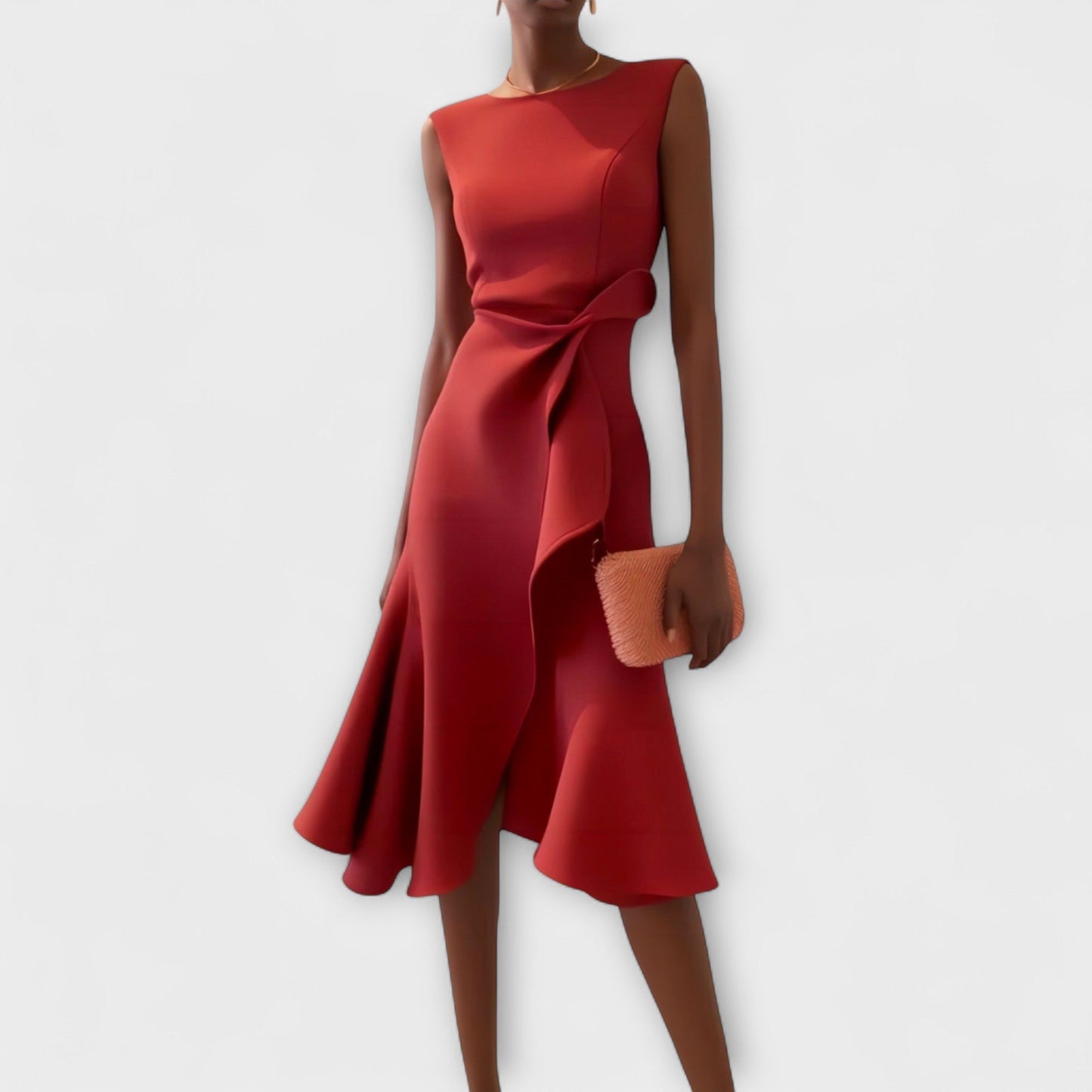 Juliette – Draped Asymmetrical Midi Dress