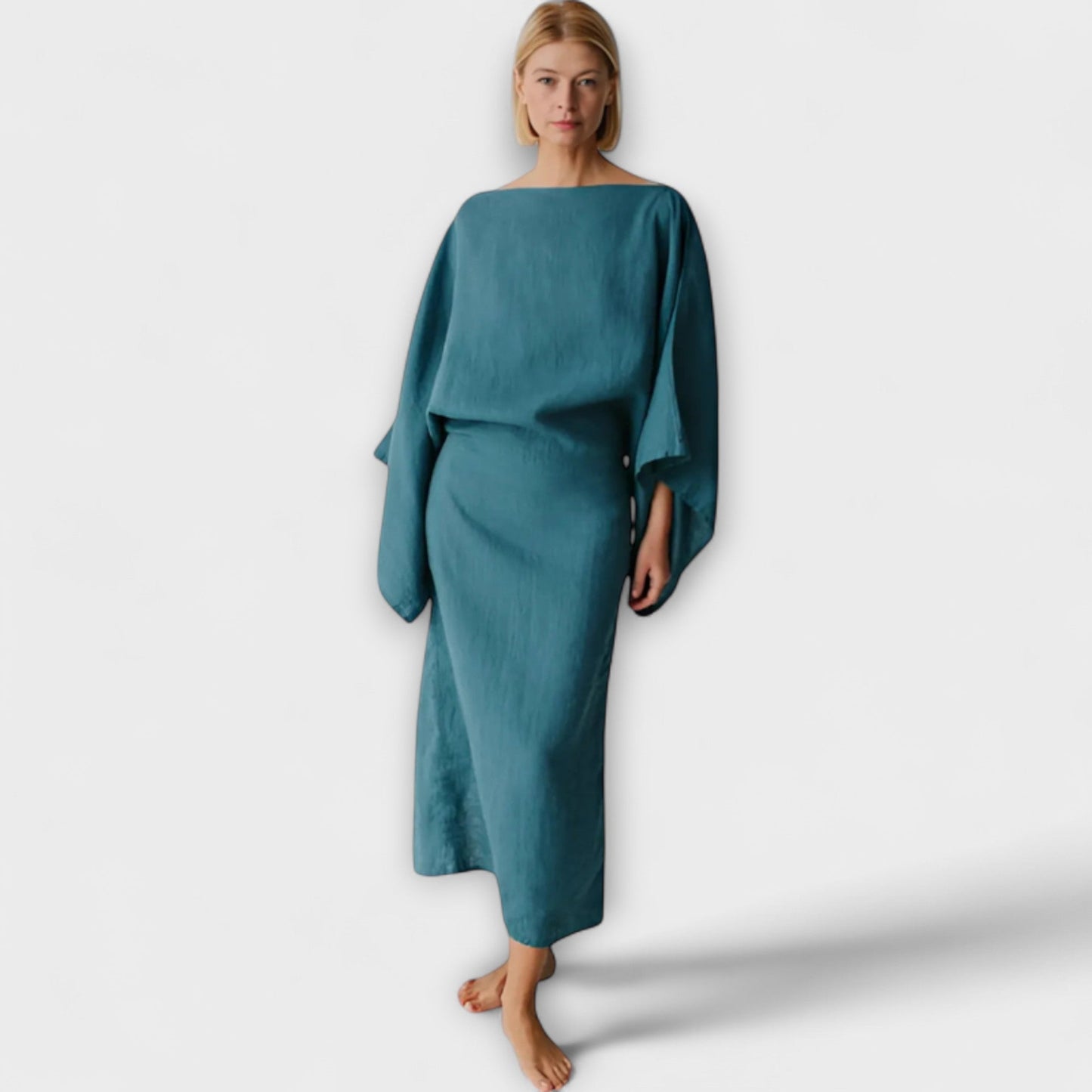 Dana - Kimono Dress Made of Linen and Cotton